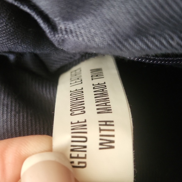 Medium shoulder bag Navy Cowhide leather - Picture 5 of 7